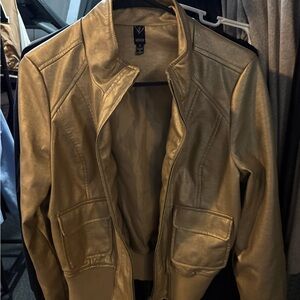 Windsor Metallic Gold Bomber Jacket